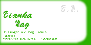 bianka mag business card
